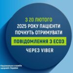 Пацієнти почнуть отримувати повідомлення з ЕСОЗ через Viber